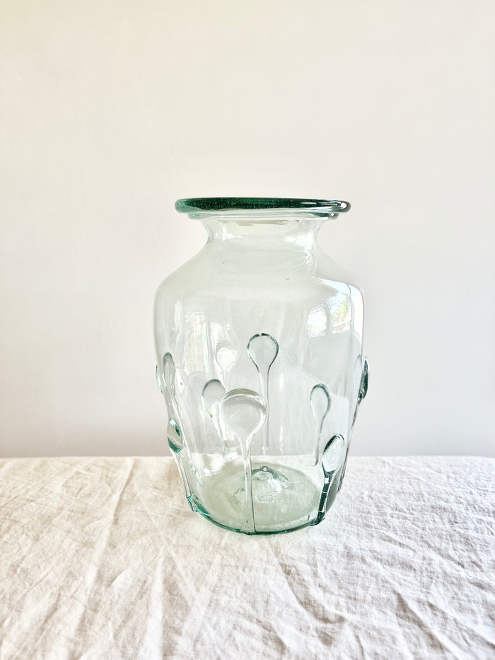 flower petal clear glass vase 15 inch
