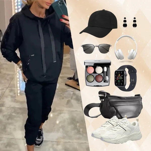 2-Piece Set – Women’s Drawstring Hoodie & Pants 👖👕
