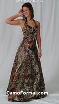 3049 "Shelby" A-Line Halter with Rhinestone