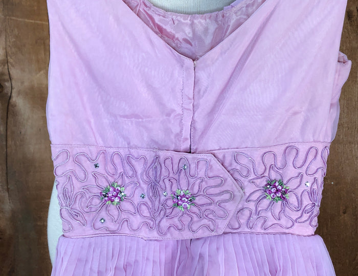 50s Lilac Organza Fit & Flare Dress    W23
