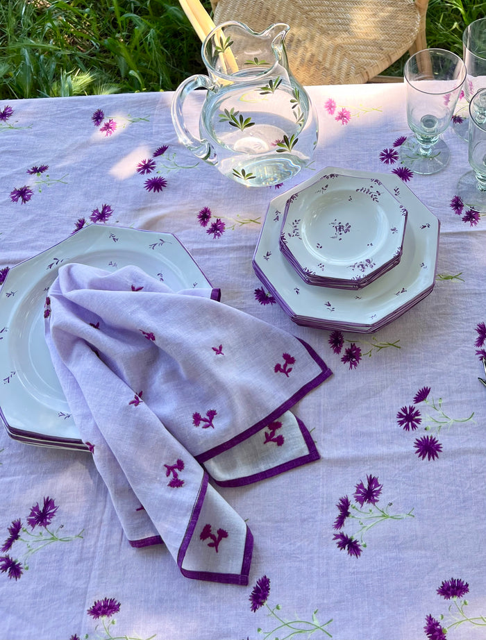Louisa Embroidered Napkins - Violette S/4