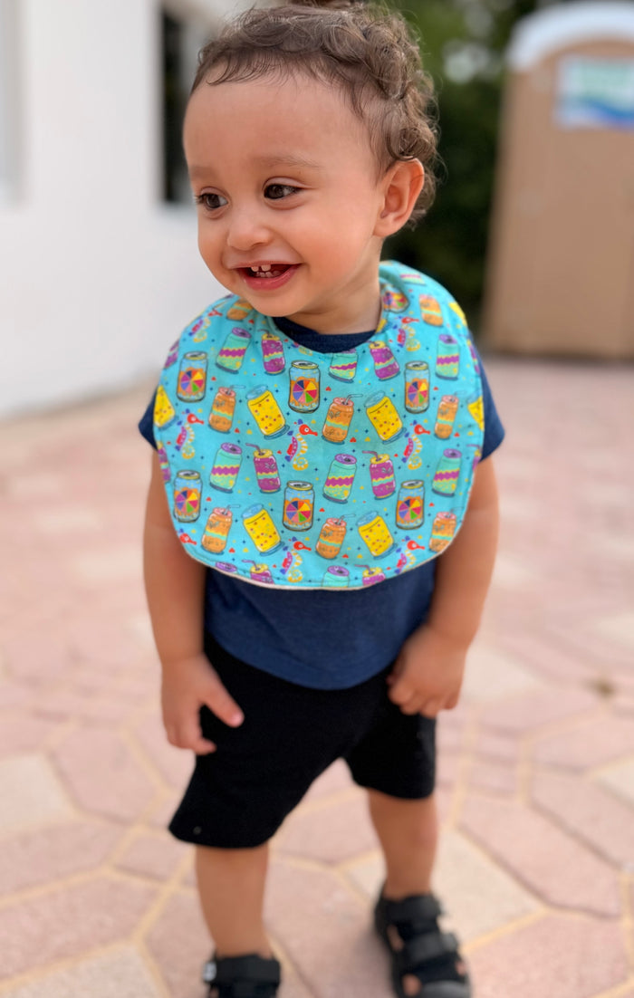 Organic Cotton Goose Baby Bib | Handmade Absorbent Feeding Bib | LittleHandByAira