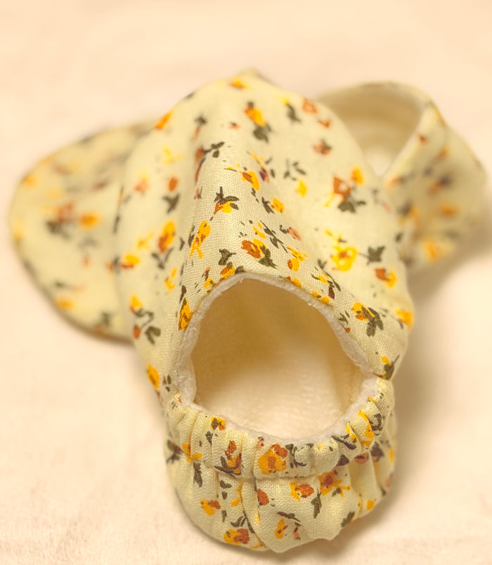 Handmade Floral Baby Booties for Newborn Girls | Soft Sole Shoes