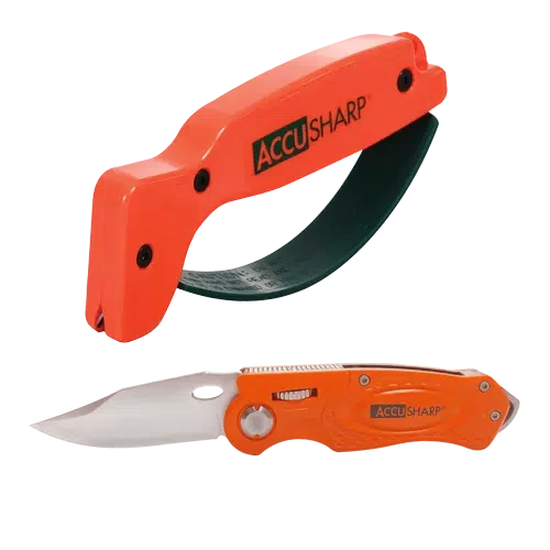 Accusharp Knife and Tool Sharpener & Sport Knife Combo