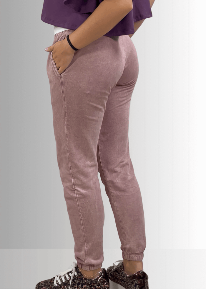 All Day French Terry Mauve Pocket Joggers - RFE Marketing Ventures