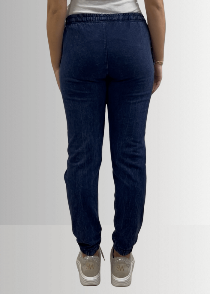 All Day French Terry Pocket Dark Denim Joggers - RFE Marketing Ventures