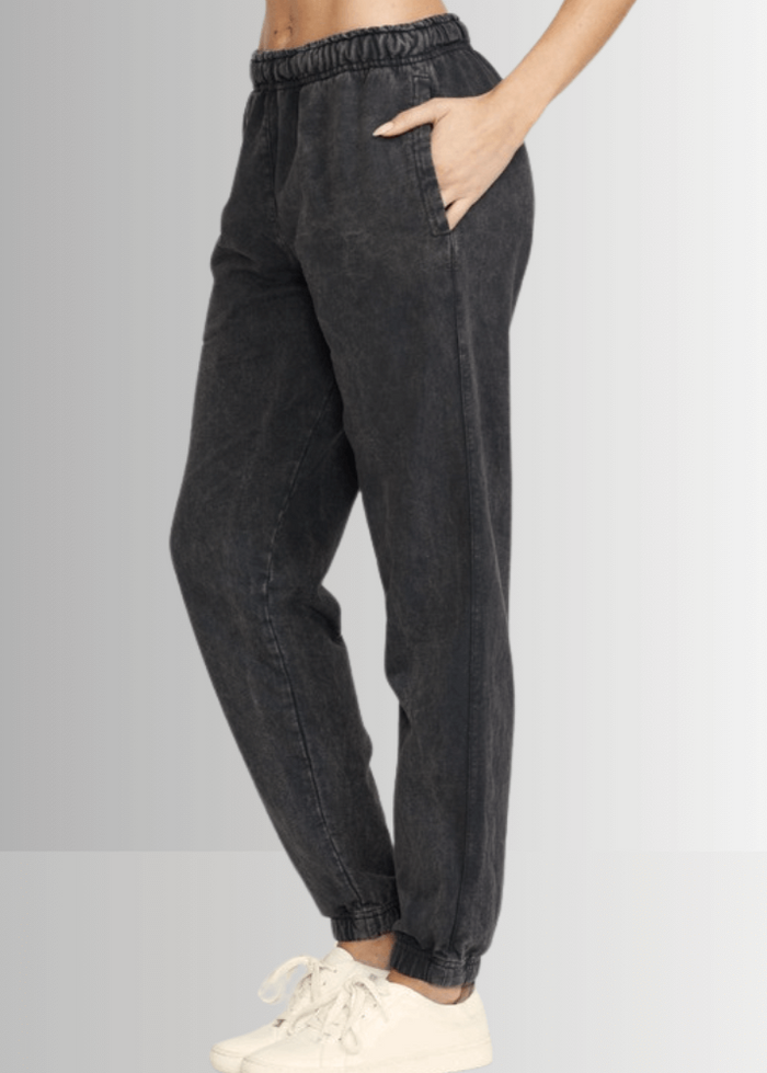 All Day French Terry Pocket Joggers in Dark Ash Grey - RFE Marketing Ventures