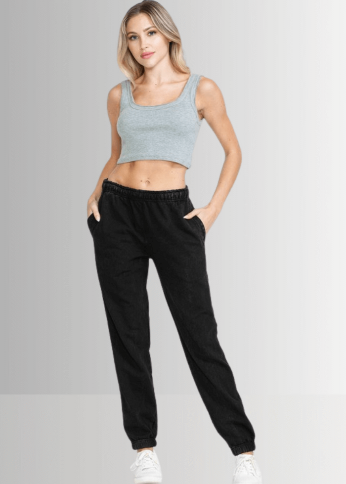All Day French Terry Pocket Joggers in Dark Ash Grey - RFE Marketing Ventures