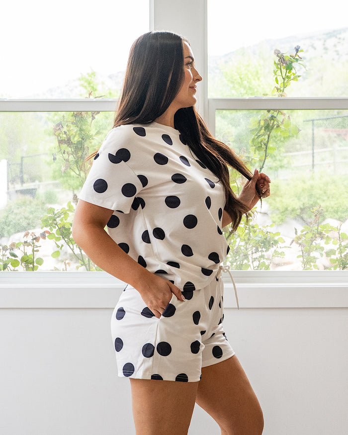 All I Need Polka Dot Set - White and Black TWN