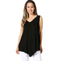 Always Flattering Sleeveless Tunic in Black - Made in USA Tunic - RFE Marketing Ventures