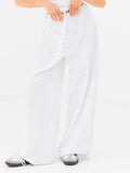 Amina Wide Leg Trousers - White