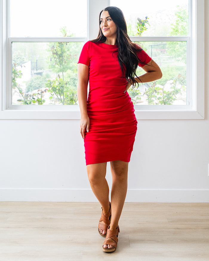 Ampersand Ave Better Than Basics Dress - Red Ampersand Ave