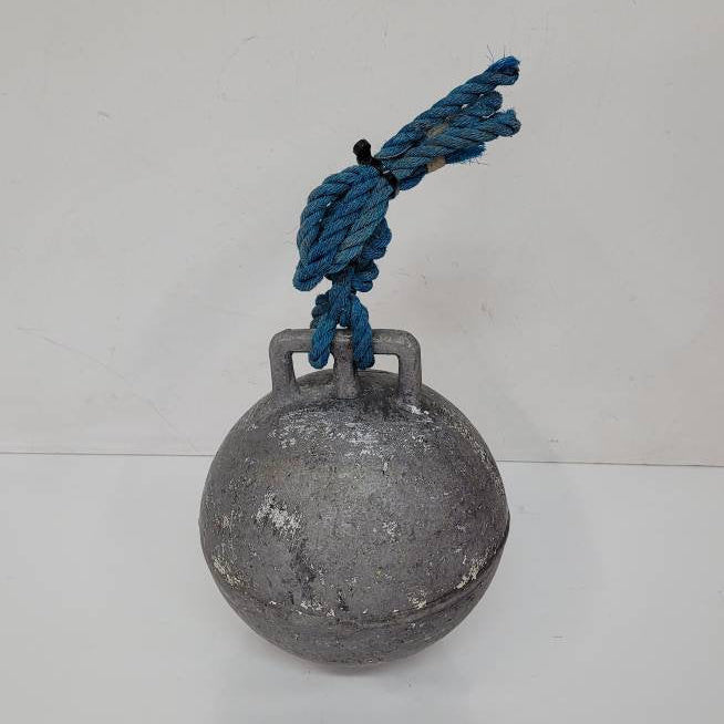 antique nautical fishing buoy / float newfoundland / maine lobster fishing