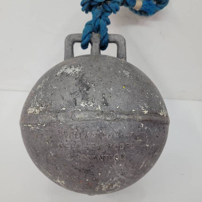 antique nautical fishing buoy / float newfoundland / maine lobster fishing