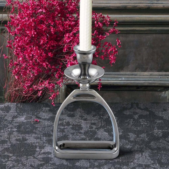 Arthur Court Stirrup Candlestick - Polished Aluminum