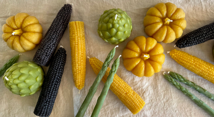 Artichoke Beeswax Candle - Green