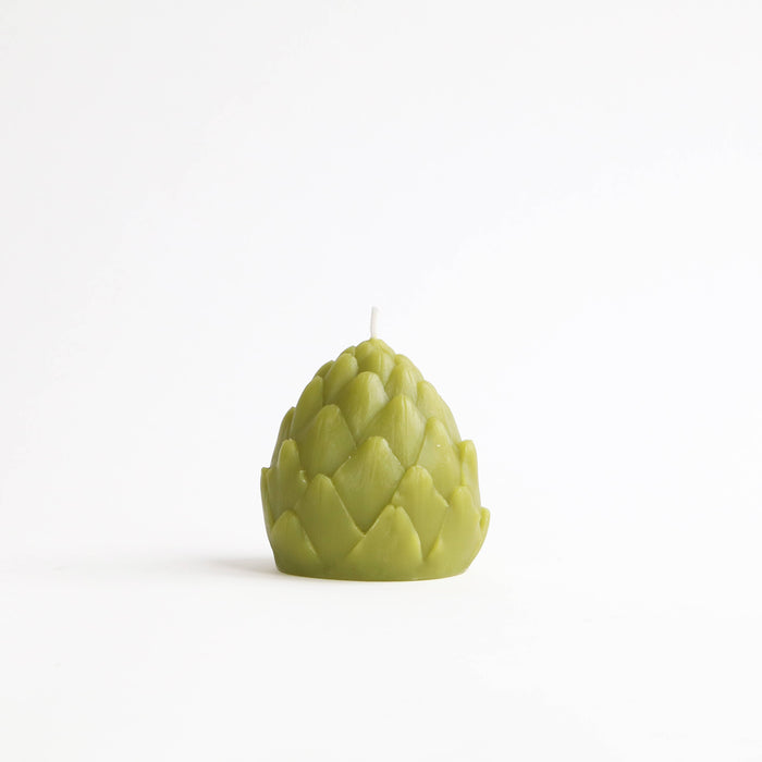 Artichoke Beeswax Candle - Green