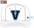 Athletic V Stretch Fit Cross Hat - White