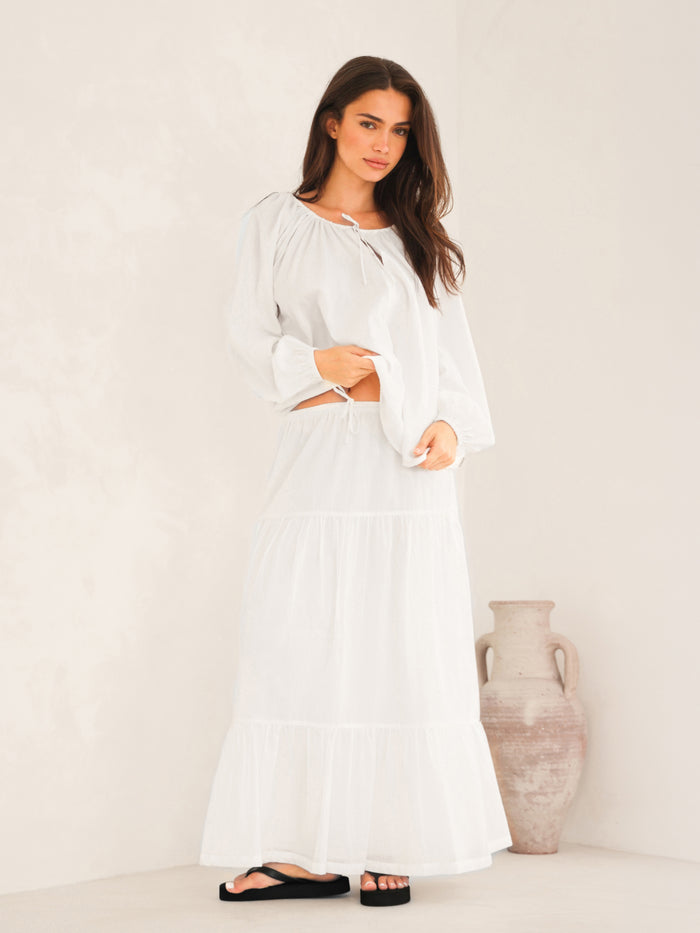 Ava Oversized Blouse - White