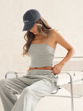 Ayla Cotton Cami Top - Marl Grey