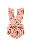Baby Bloomers with Straps Pink with Big Flowers