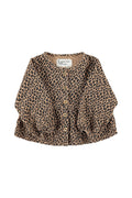 Baby Blouse Brown with Animal Print