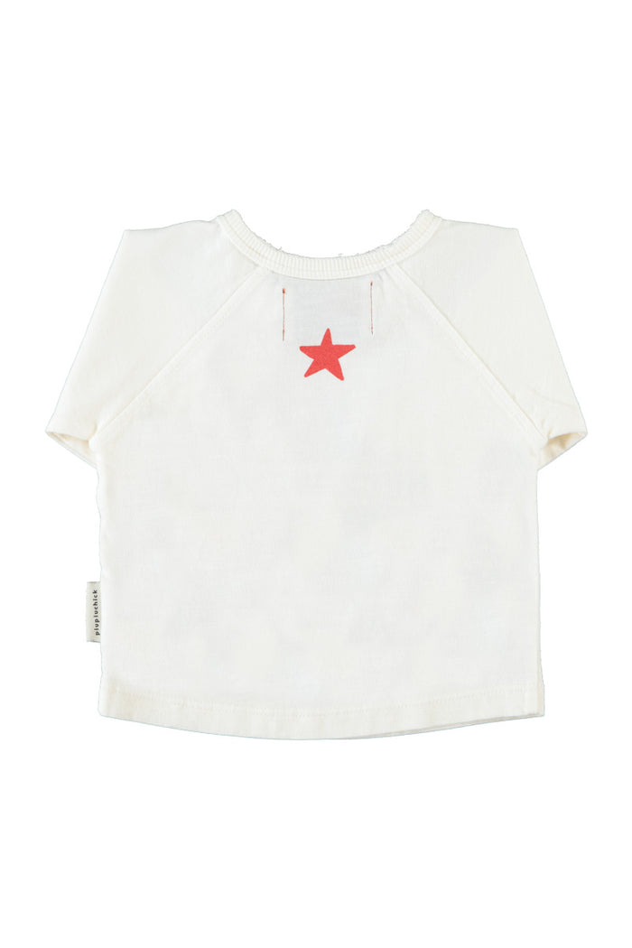 Baby Longsleeve T'shirt Ecru with "here We Go" Print