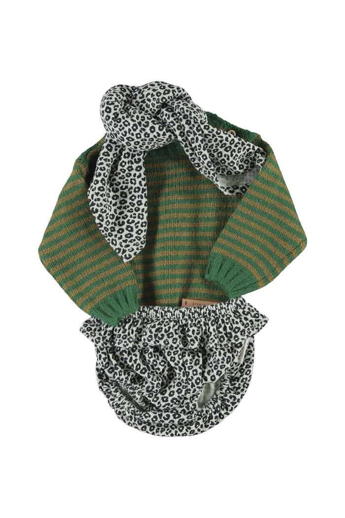 Baby Shorties Mint Green with Animal Print