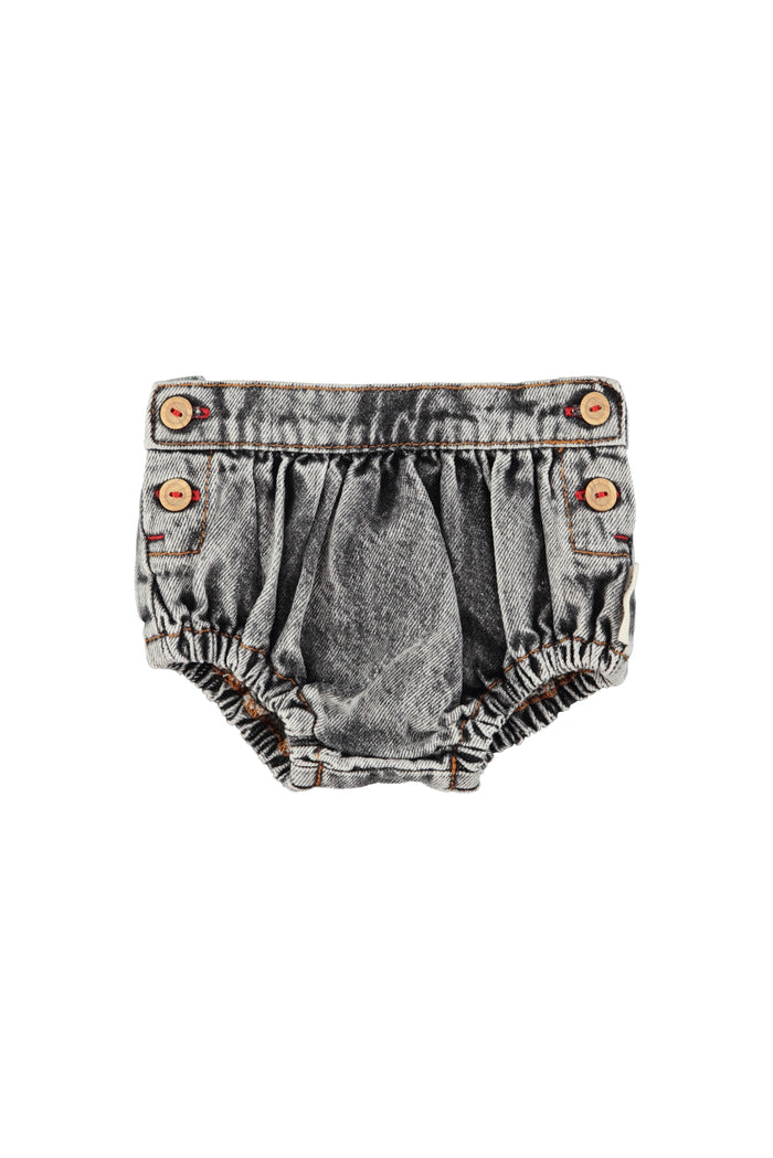 baby shorties | washed black denim