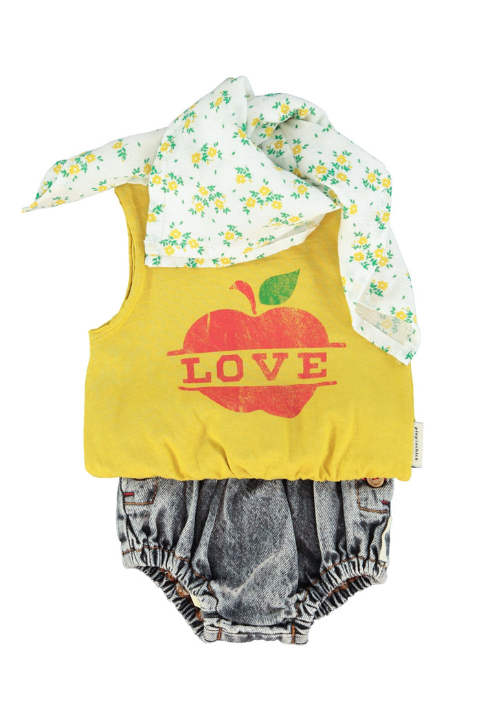 baby shorties | washed black denim