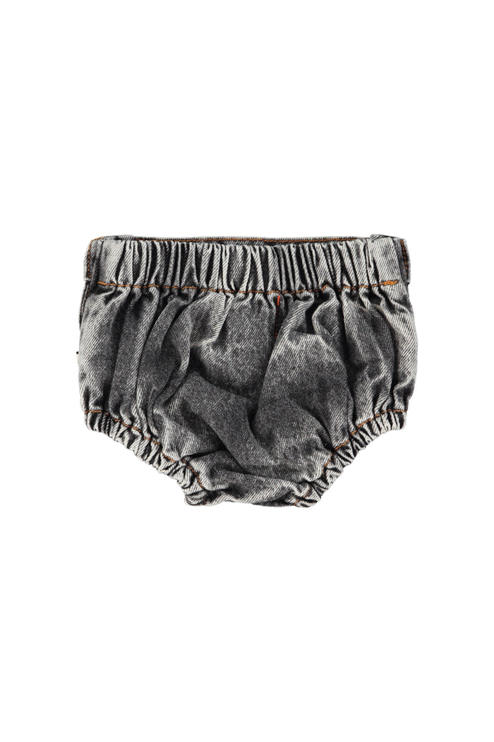 baby shorties | washed black denim