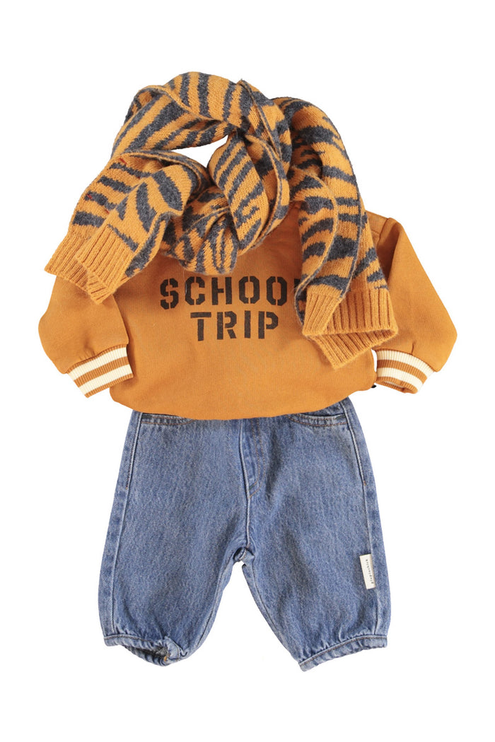 Baby Sweatshirt Camel with "school Trip" Print