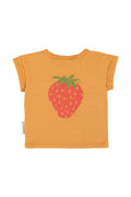 baby t-shirt | camel w/ strawberry print