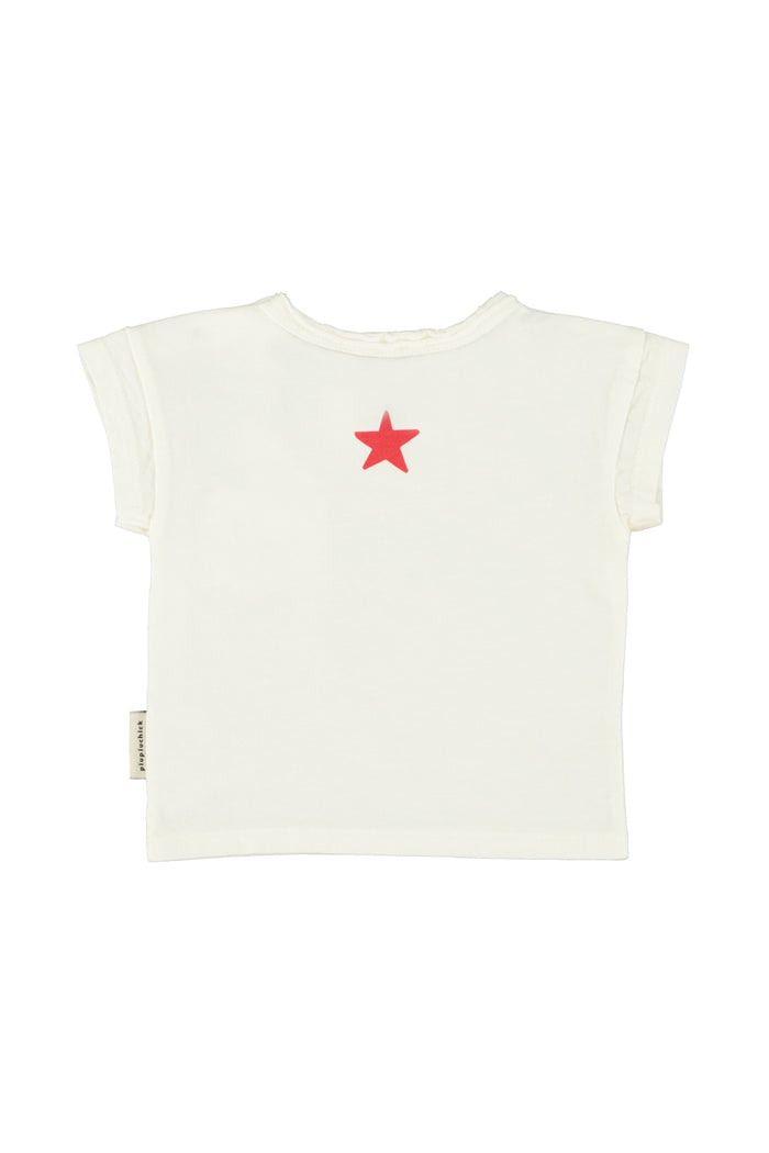 baby t-shirt |ecru w/ "peace" print