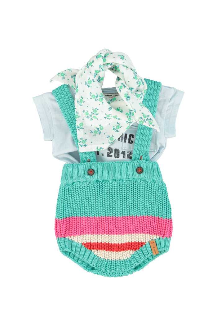 baby t-shirt | light blue w/ "piupiuchick" print
