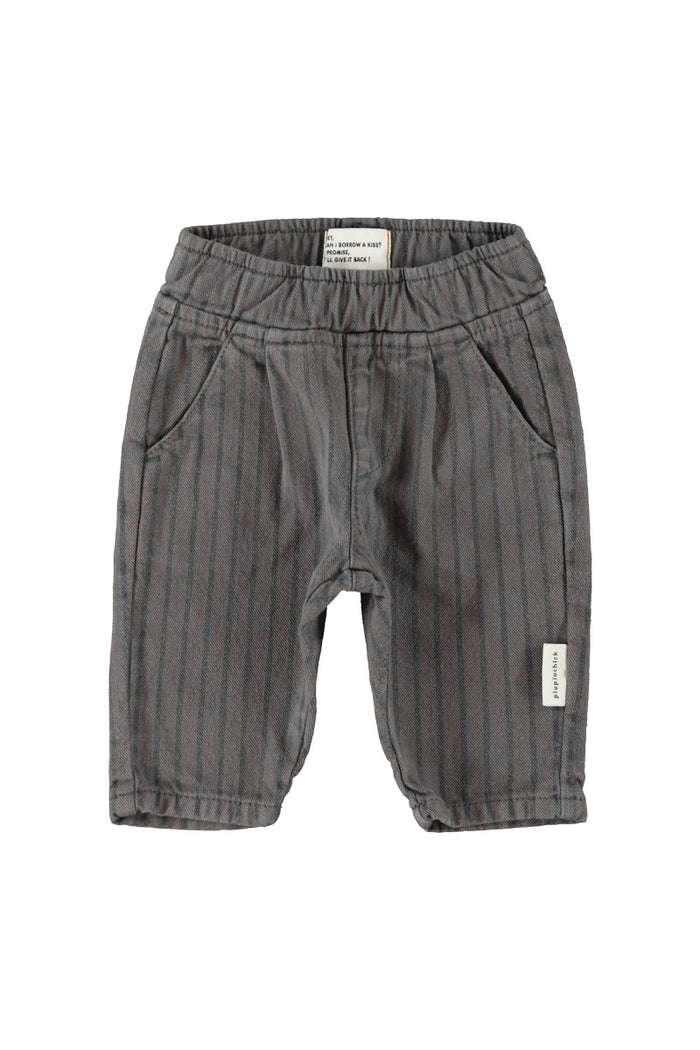Baby Trousers Grey with Black Stripes