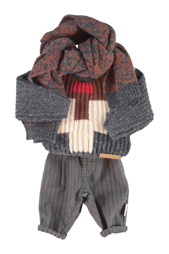 Baby Trousers Grey with Black Stripes