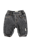 Baby Trousers Washed Black Denim