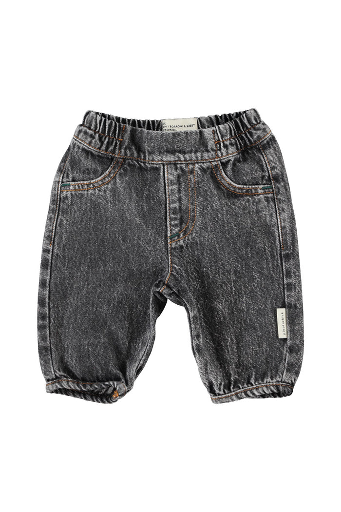 Baby Trousers Washed Black Denim