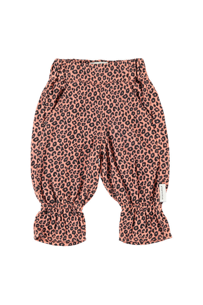 Baby Trousers with Ruffles Pink with Animal Print