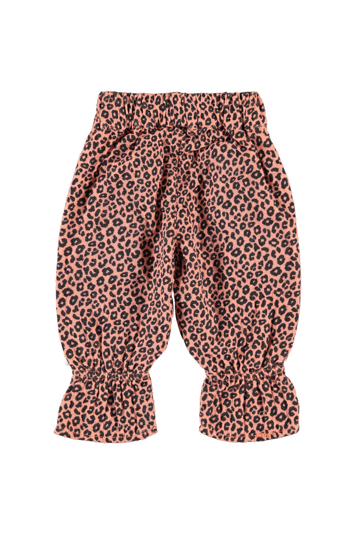 Baby Trousers with Ruffles Pink with Animal Print