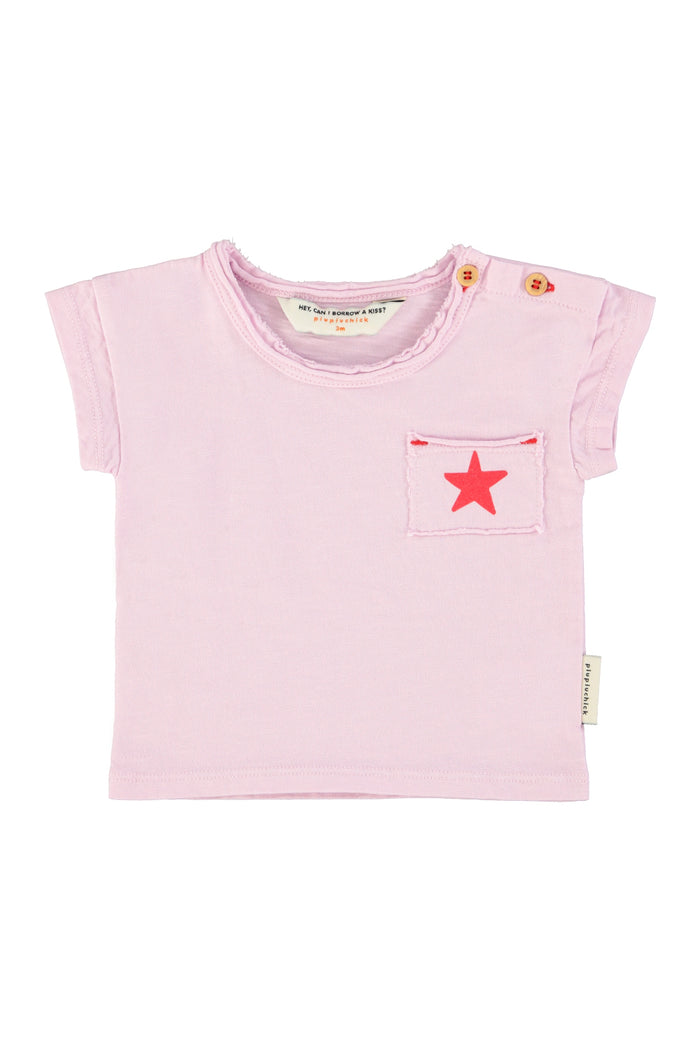 baby t'shirt | lilac w/ "A" print