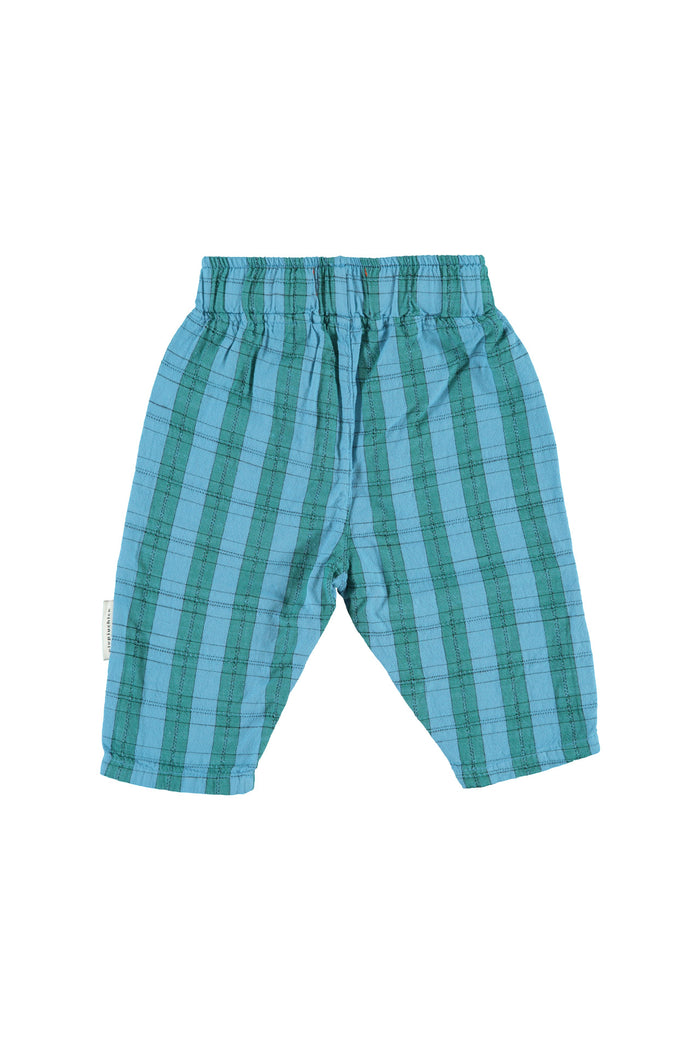 Baby unisex trousers | blue & green checkered