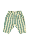 Baby unisex trousers | light yellow checkered