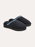 Backless Braid Trim Sheepskin Clogs