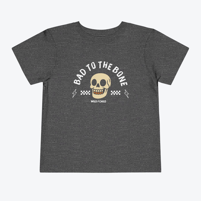 Bad to the Bone Halloween Toddler Tee