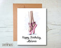 Ballet Birthday Card, Pointe Shoes - Scrap Bits