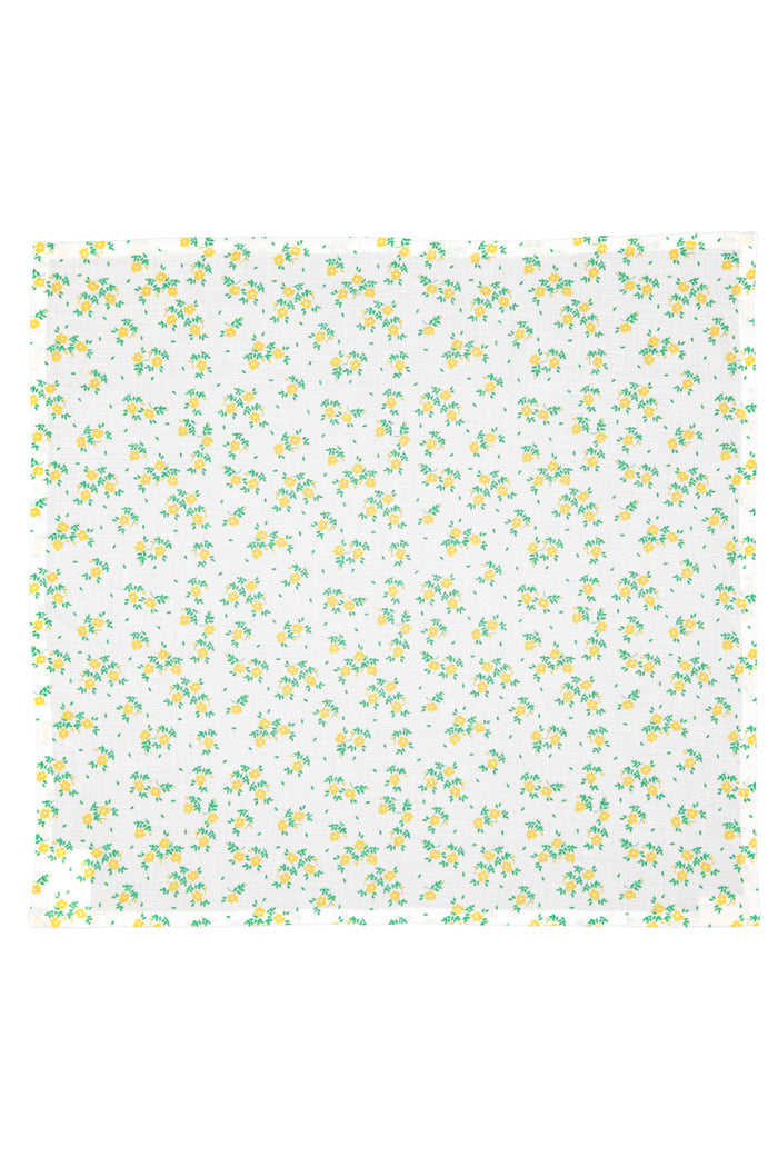 bandana | ecru w/ yellow flowers allover