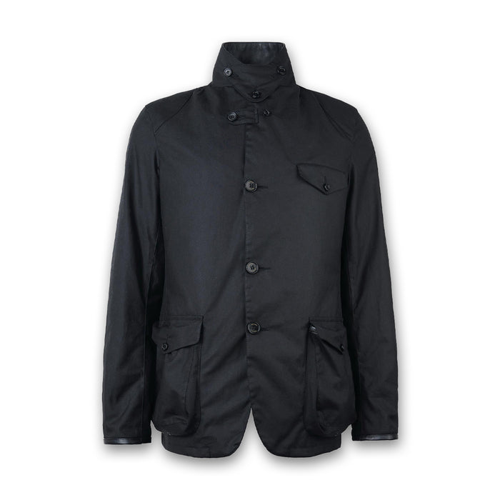 Barbour - Beacon Sports Wax Jacket in Black - Nigel Clare
