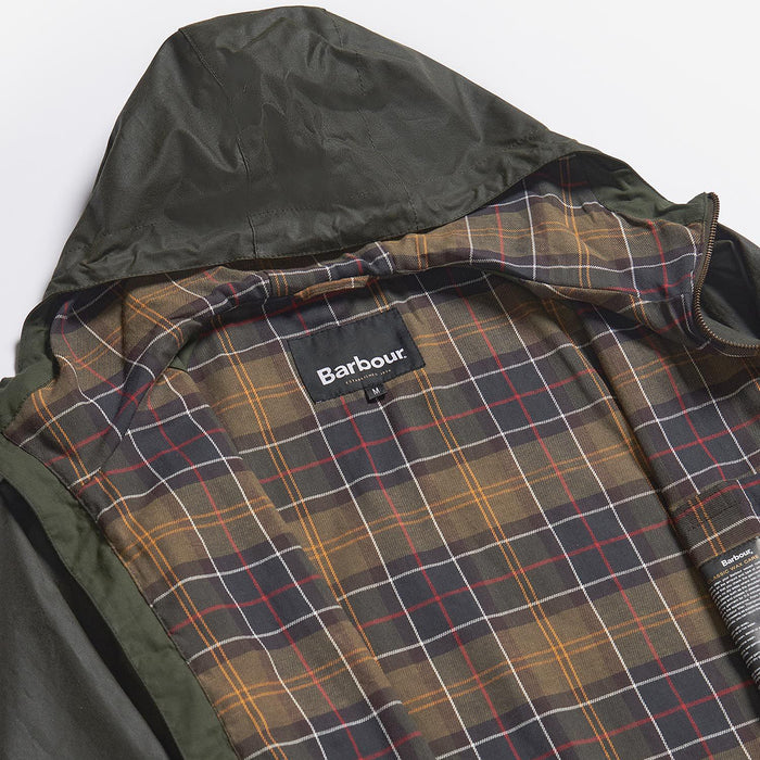 Barbour - Bedale Short Hooded Wax Jacket in Fern - Nigel Clare
